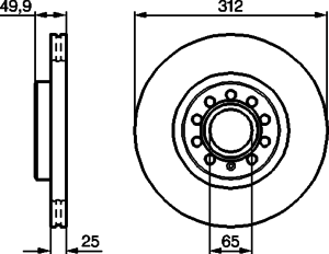 Тормозной диск BOSCH 0 986 479 058