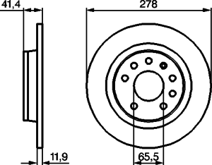 Тормозной диск BOSCH 0 986 479 106