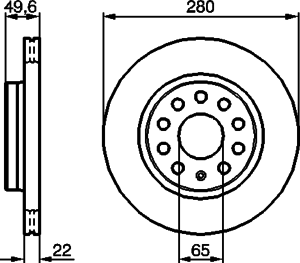 Тормозной диск BOSCH 0 986 479 114