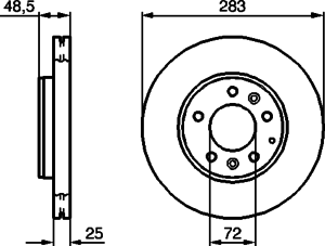 Тормозной диск BOSCH 0 986 479 132