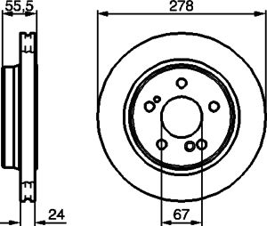 Тормозной диск BOSCH 0 986 479 133