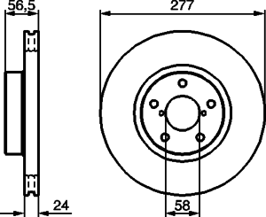 Тормозной диск BOSCH 0 986 479 147