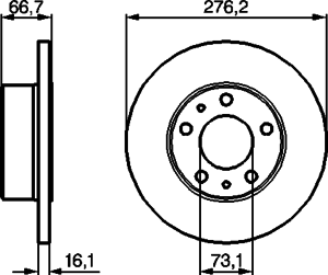 Тормозной диск BOSCH 0 986 479 163 - Фото 1