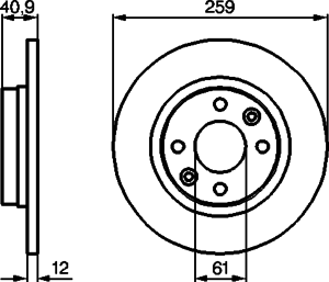 Тормозной диск BOSCH 0 986 479 164