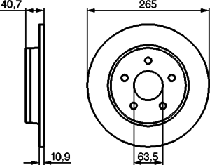 Тормозной диск BOSCH 0 986 479 169