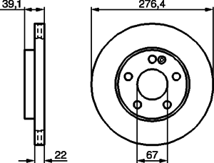 Тормозной диск BOSCH 0 986 479 186