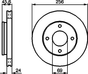 Тормозной диск BOSCH 0 986 479 187