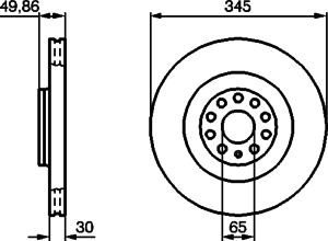 Тормозной диск BOSCH 0 986 479 204