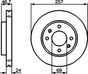 Тормозной диск BOSCH 0 986 479 207