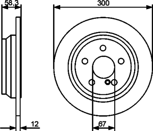 Тормозной диск BOSCH 0 986 479 414