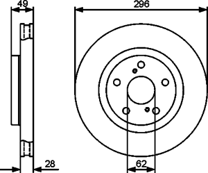 Тормозной диск BOSCH 0 986 479 428