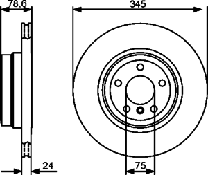 Тормозной диск BOSCH 0 986 479 443
