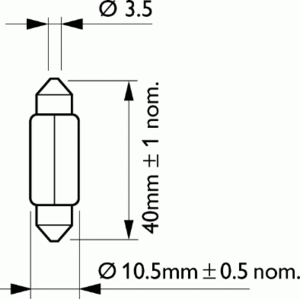 Лампа накаливания PHILIPS 12866 B2 (фонарь указателя поворота, фонарь освещения номерного знака, стояночные огни / габаритные фонари, внутреннее освещение) - Фото 1