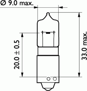 Лампа накаливания PHILIPS 24356 CP (фонарь указателя поворота, фонарь освещения номерного знака, стояночные огни / габаритные фонари) - Фото 1