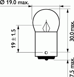 Лампа розжарювання PHILIPS 13814CP (ліхтар освітлення номерного знака, задній габаритний огон, стоянкові вогні / габаритні ліхтарі) - Фото 1