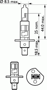 Лампа накаливания PHILIPS 12258 LLB1 (фара дальнего света, основная фара, противотуманная фара; Лампа накаливания, основная фара, фара с авт. системой стабилизации) - Фото 2
