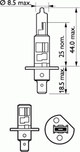 Лампа розжарювання PHILIPS 12258PRB1 (фара дальнього світла, основная фара, протитуманні фари, фара з автоматичною системою стабілізації) - Фото 2