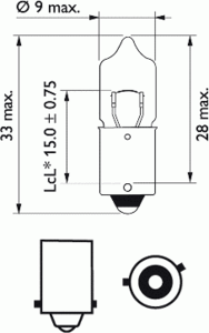 Лампа накаливания PHILIPS 12036 B2 (стояночные огни/габаритный огонь, внутреннее освещение, лампа для чтения) - Фото 2