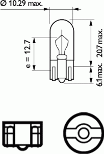 Лампа, страховочное освещение двери PHILIPS 12960 CP - Фото 1