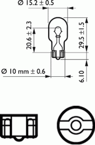 Лампа накаливания PHILIPS 12067 CP (фонарь указателя поворота, фонарь сигнала торможения, противотуманная фара, задний габаритный огонь) - Фото 2