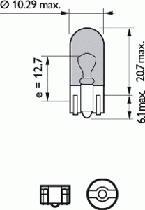Лампа накаливания PHILIPS 12961 BVB2 BlueVision (фонарь указателя поворота, фонарь освещения номерного знака, стояночные огни / габаритные фонари, внутреннее освещение) - Фото 2