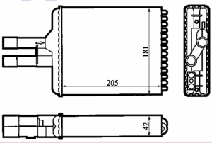 Радиатор отопителя NISSENS 72656