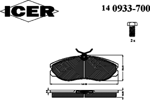 Тормозные колодки ICER 140933-700