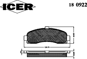 Тормозные колодки ICER 180922