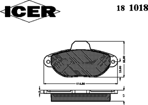 Тормозные колодки ICER 181018