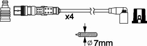Комплект высоковольтных проводов BOSCH 0 986 356 331 - Фото 1