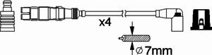 Комплект высоковольтных проводов BOSCH 0 986 356 359