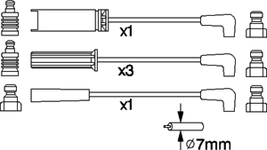 Комплект высоковольтных проводов BOSCH 0 986 356 972
