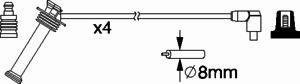 Комплект высоковольтных проводов BOSCH 0 986 357 208 - Фото 1