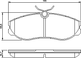 Тормозные колодки BOSCH 0 986 424 204