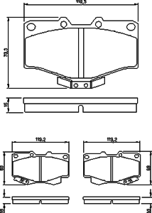 Тормозные колодки BOSCH 0 986 424 268