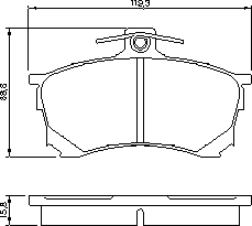 Тормозные колодки BOSCH 0 986 424 370
