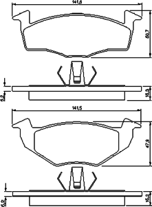 Тормозные колодки BOSCH 0 986 424 449