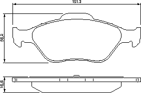 Тормозные колодки BOSCH 0 986 424 558