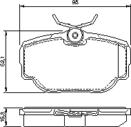 Тормозные колодки BOSCH 0 986 424 564