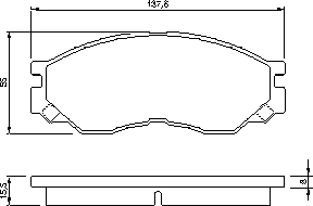 Тормозные колодки BOSCH 0 986 424 572