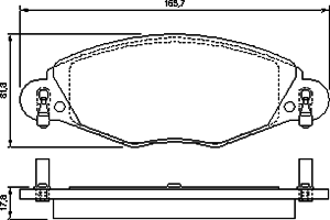 Тормозные колодки BOSCH 0 986 424 581