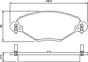 Тормозные колодки BOSCH 0 986 424 582