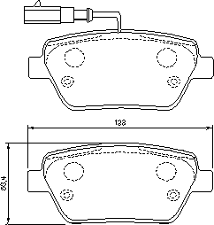 Тормозные колодки BOSCH 0 986 424 597