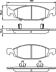 Тормозные колодки BOSCH 0 986 424 666 - Фото 1
