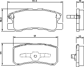 Тормозные колодки BOSCH 0 986 424 717 - Фото 1