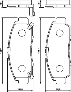 Тормозные колодки BOSCH 0 986 424 722