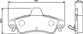 Тормозные колодки BOSCH 0 986 424 744