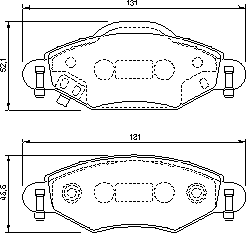 Тормозные колодки BOSCH 0 986 424 788
