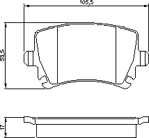 Тормозные колодки BOSCH 0 986 494 053