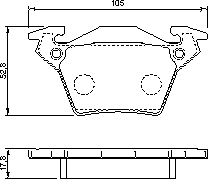 Тормозные колодки BOSCH 0 986 460 002 - Фото 1